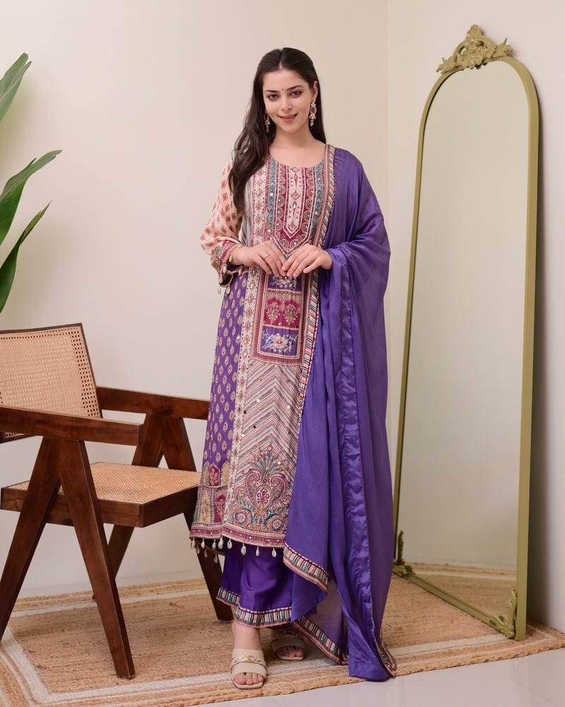Pure Chinon Ready made Kurti dupatta for special occasions Traditional wear