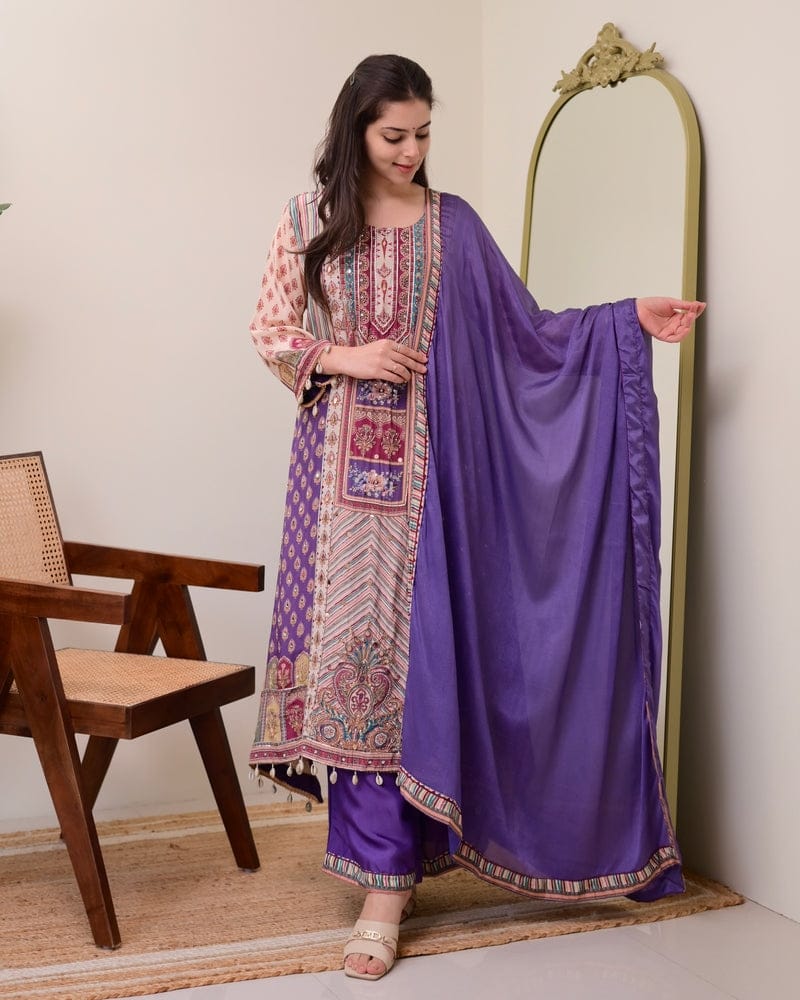 Pure Chinon Ready made Kurti dupatta for special occasions Traditional wear