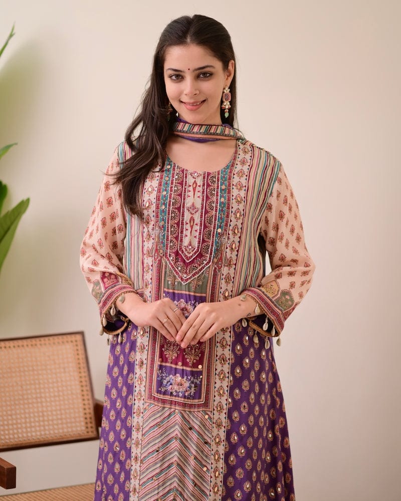 Pure Chinon Ready made Kurti dupatta for special occasions Traditional wear